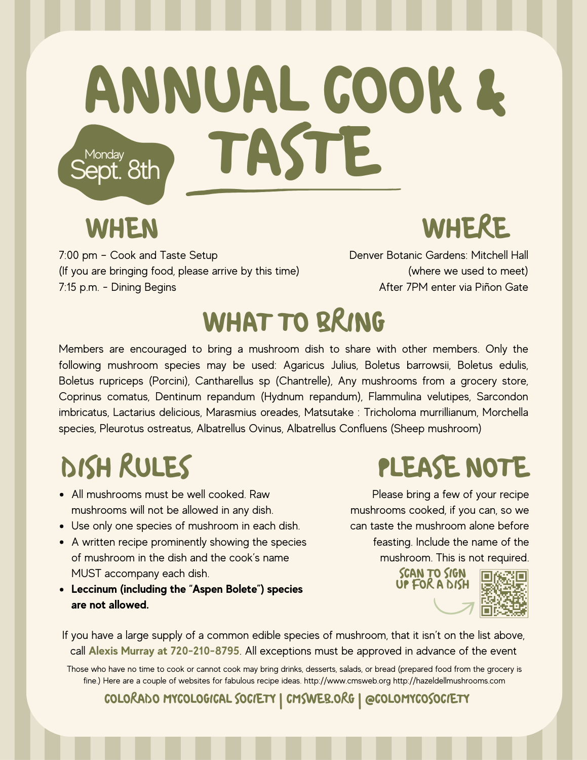 Annual Cook & Taste!